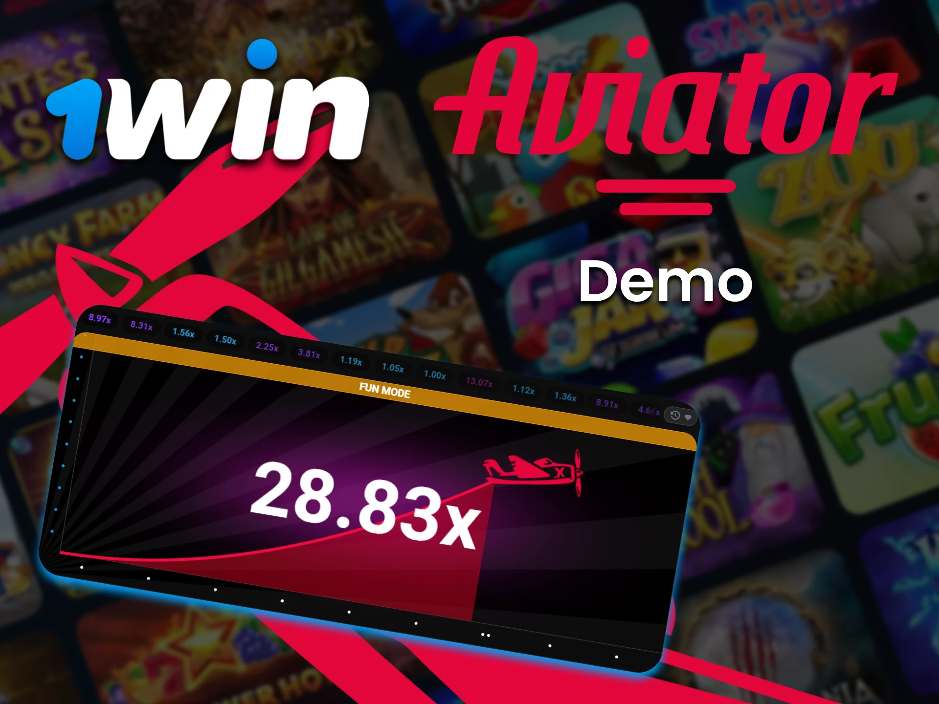 Test 1Win Aviator game in demo mode for free.