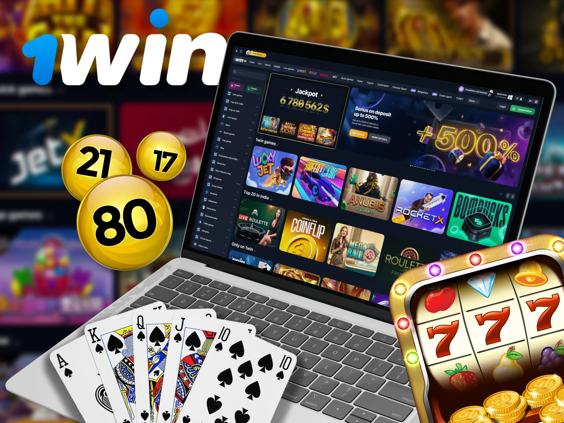 Play the most popular games online at 1win casino.