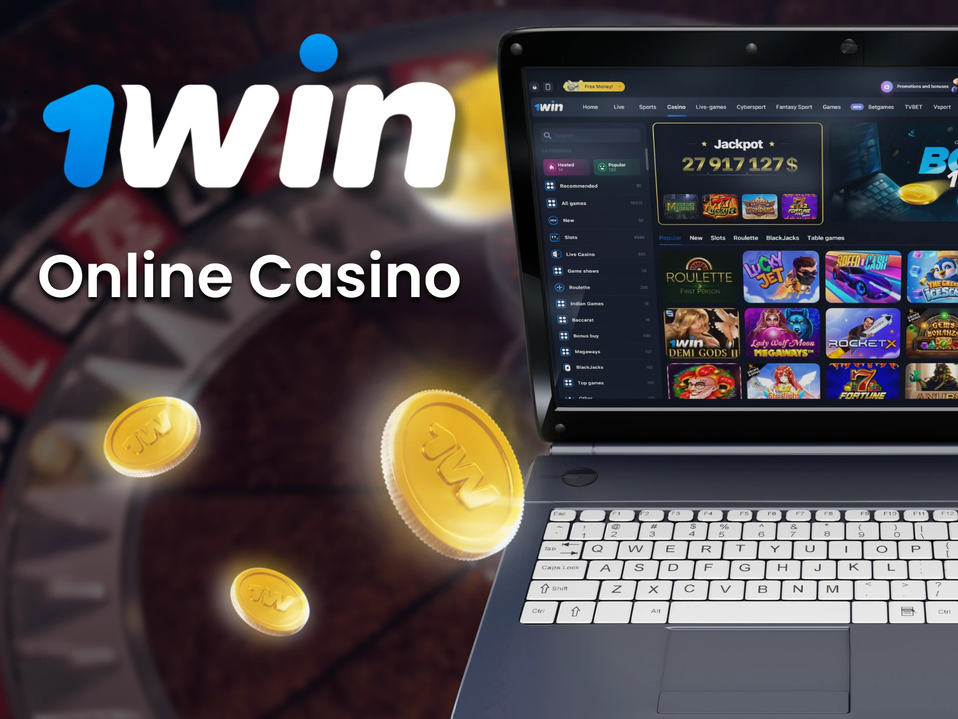 In between sports betting, play in the 1win casino.