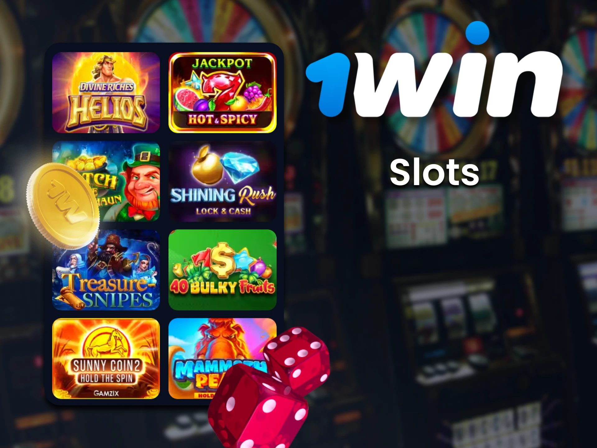 Play slot games from the best providers at 1win Online Casino.