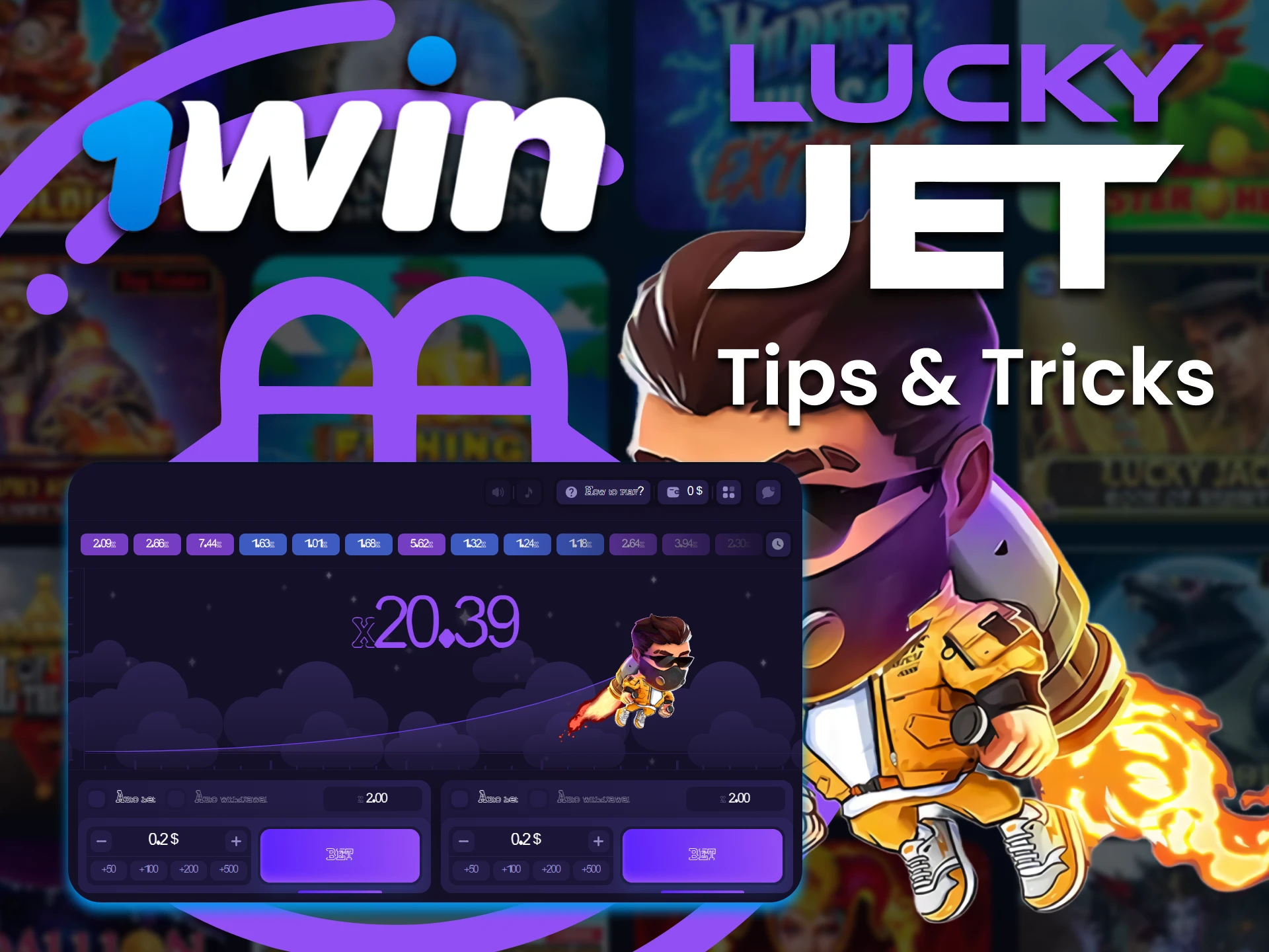 Find out tips and tricks for playing Lucky Jet on 1Win.
