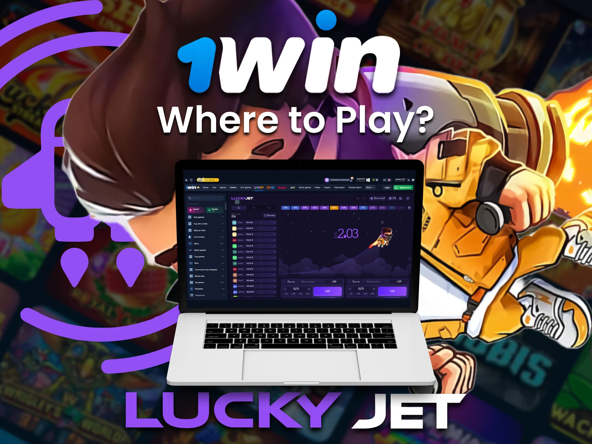You can play Lucky Jet 1Win on PC and in mobile apps for Android and iOS.