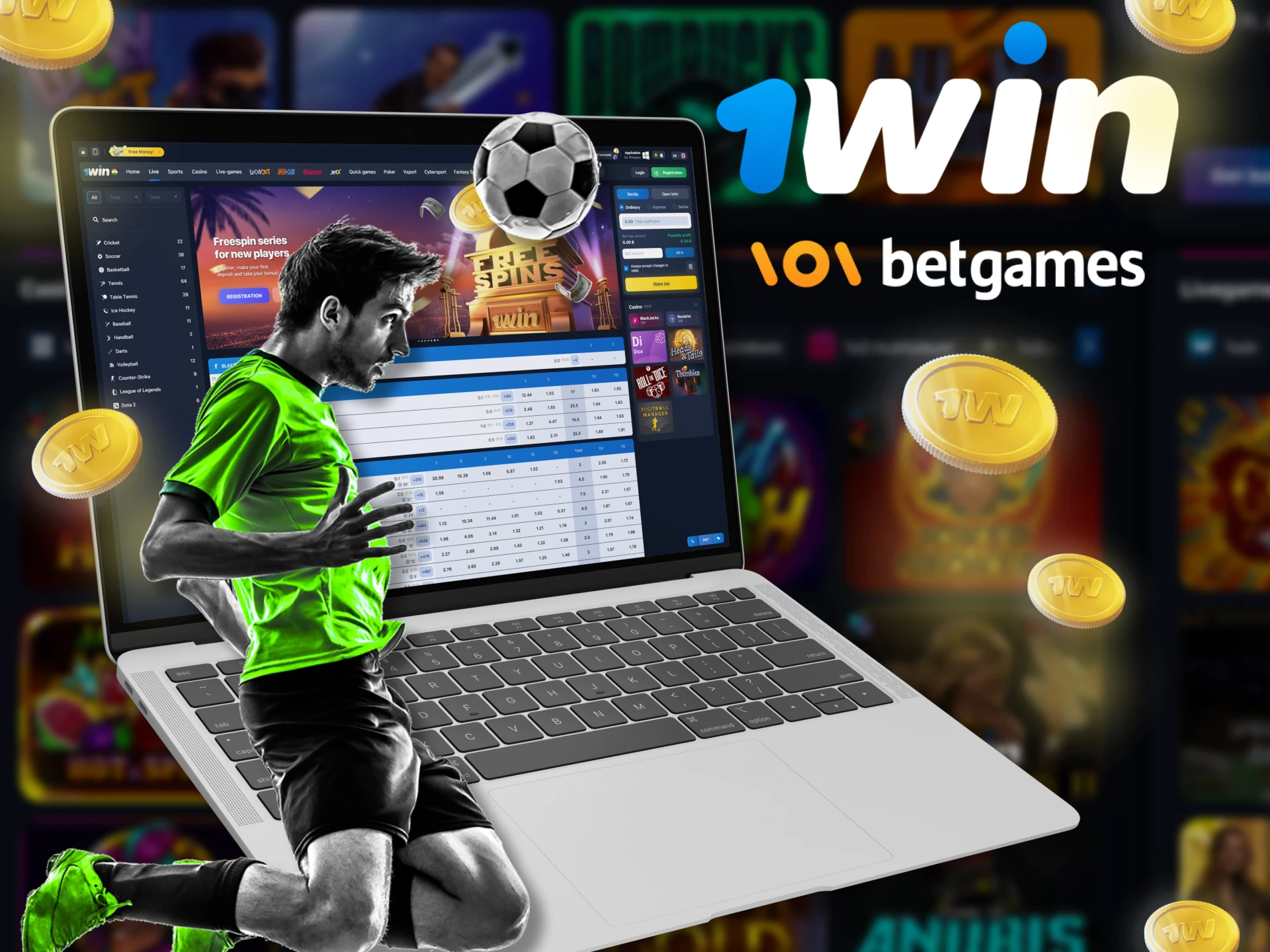 Bet on sports games from BetGames at 1Win.