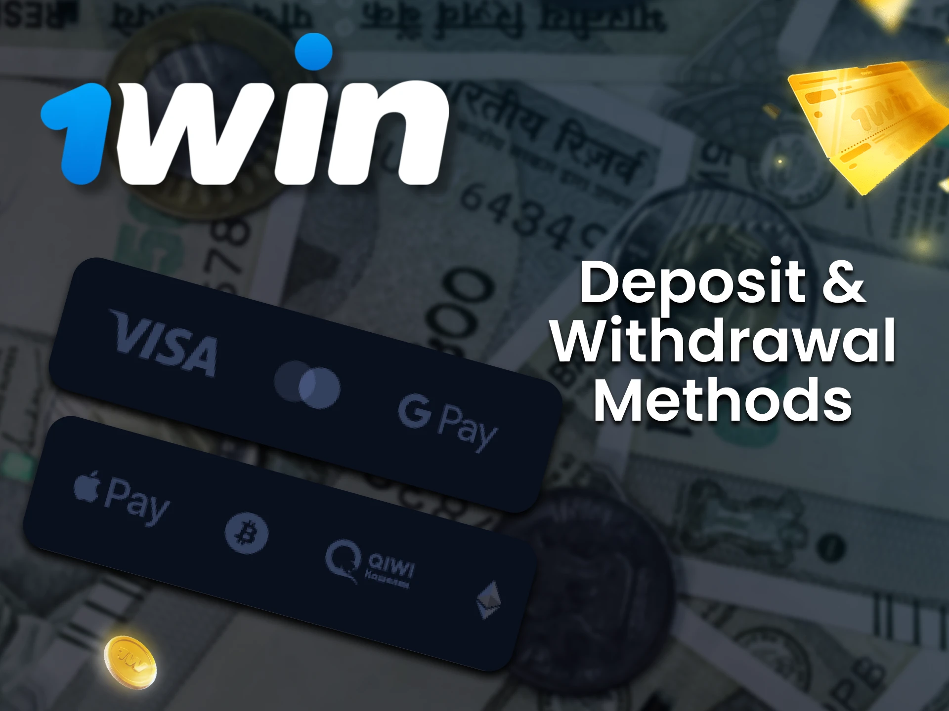 Choose the transaction method for esports betting from 1win.