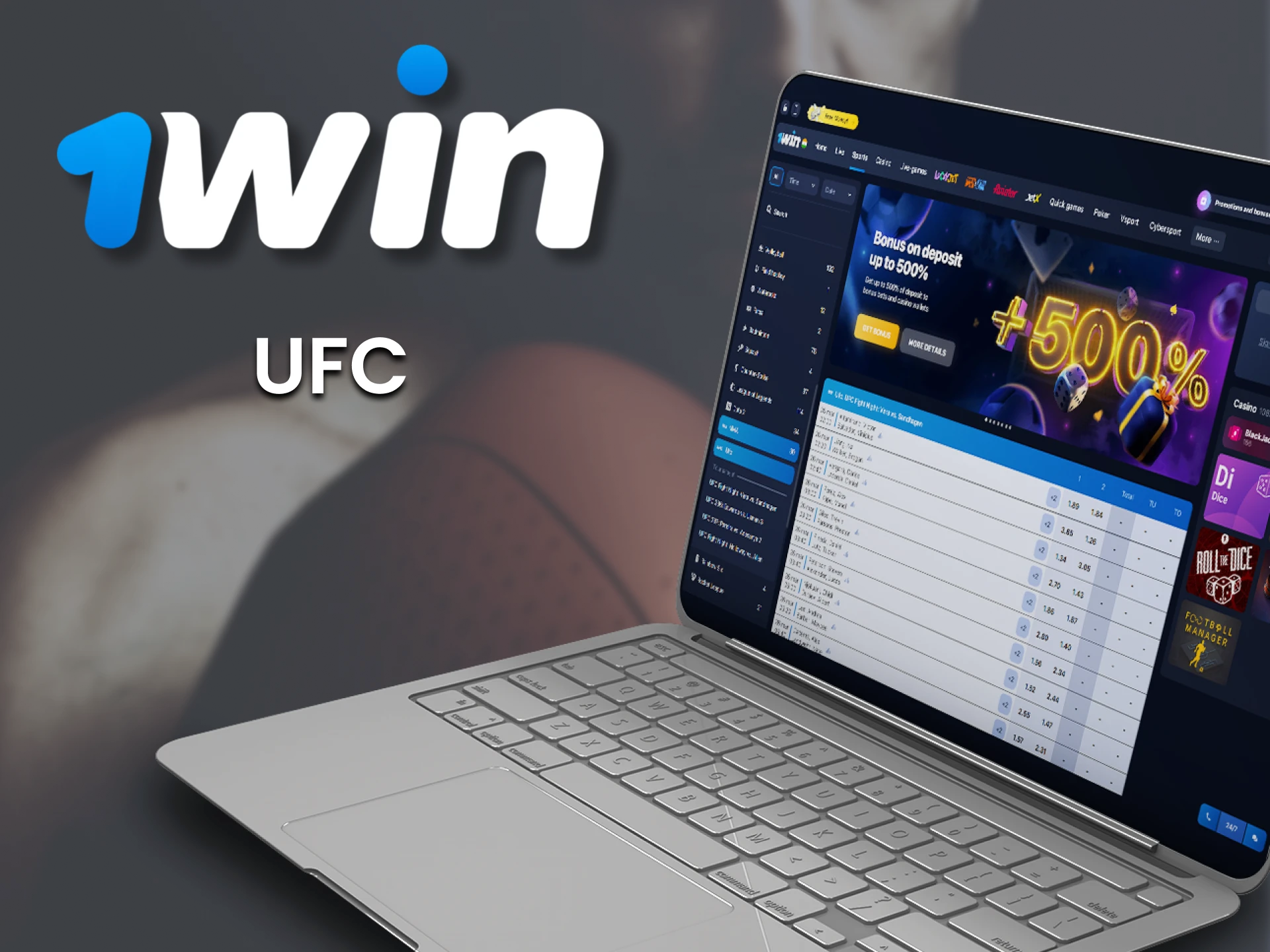 With 1win you have the opportunity to bet on the UFC.