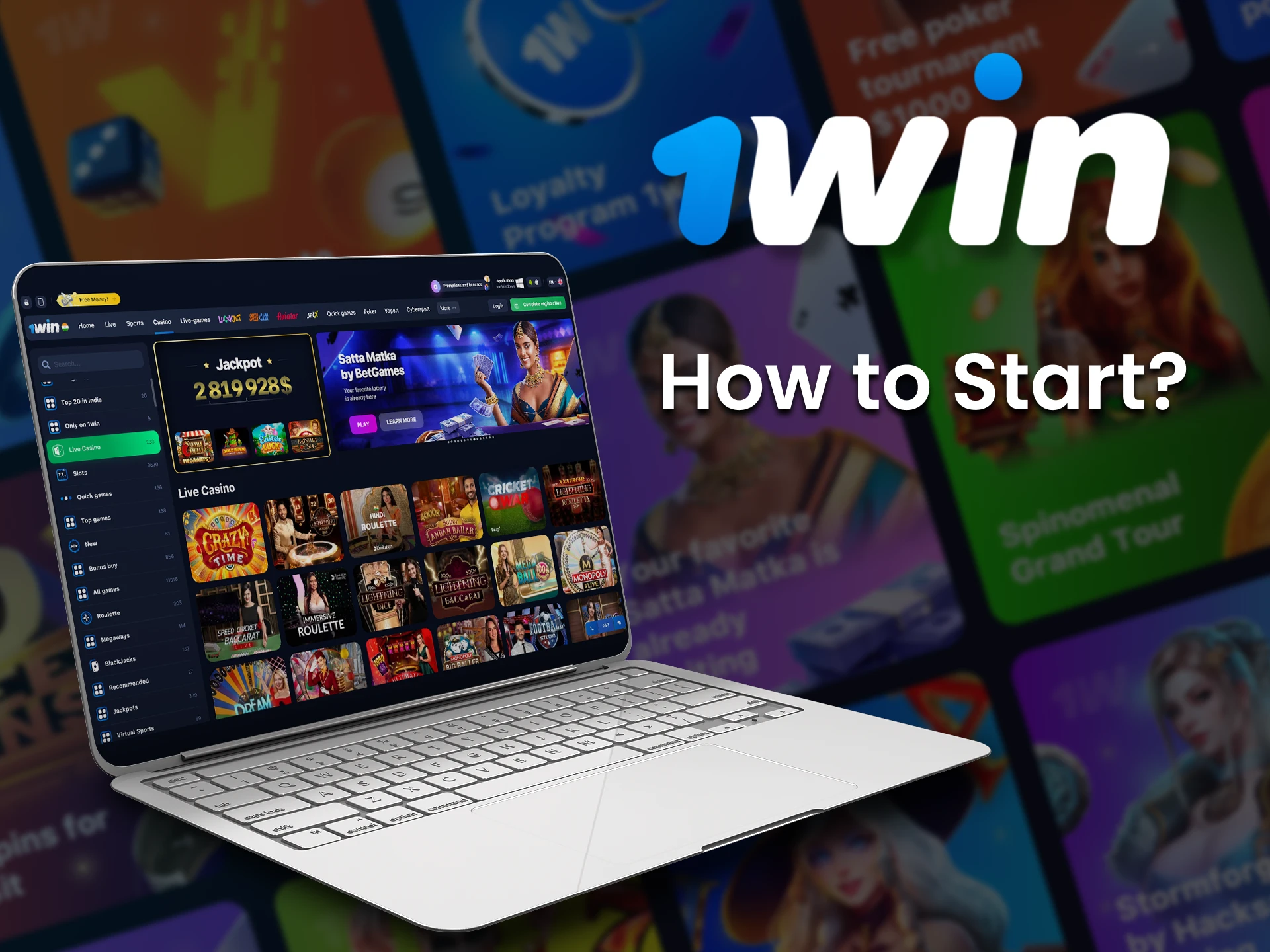 Go to the right section on 1win for live casino games.
