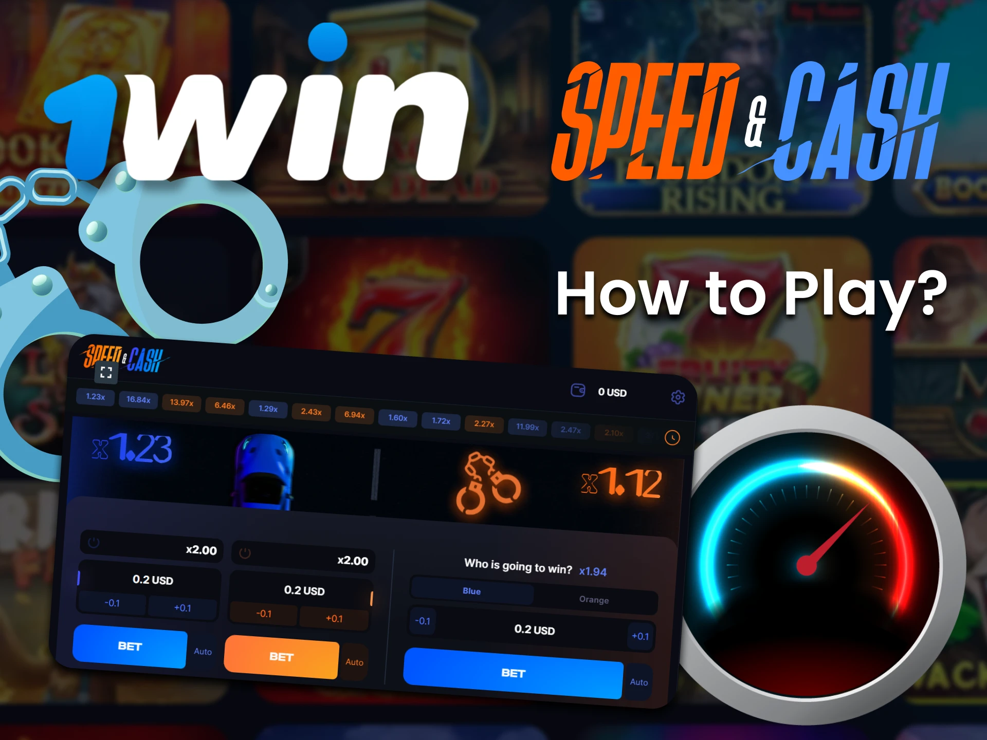 Register and find the 1Win Speed & Cash game to start playing.