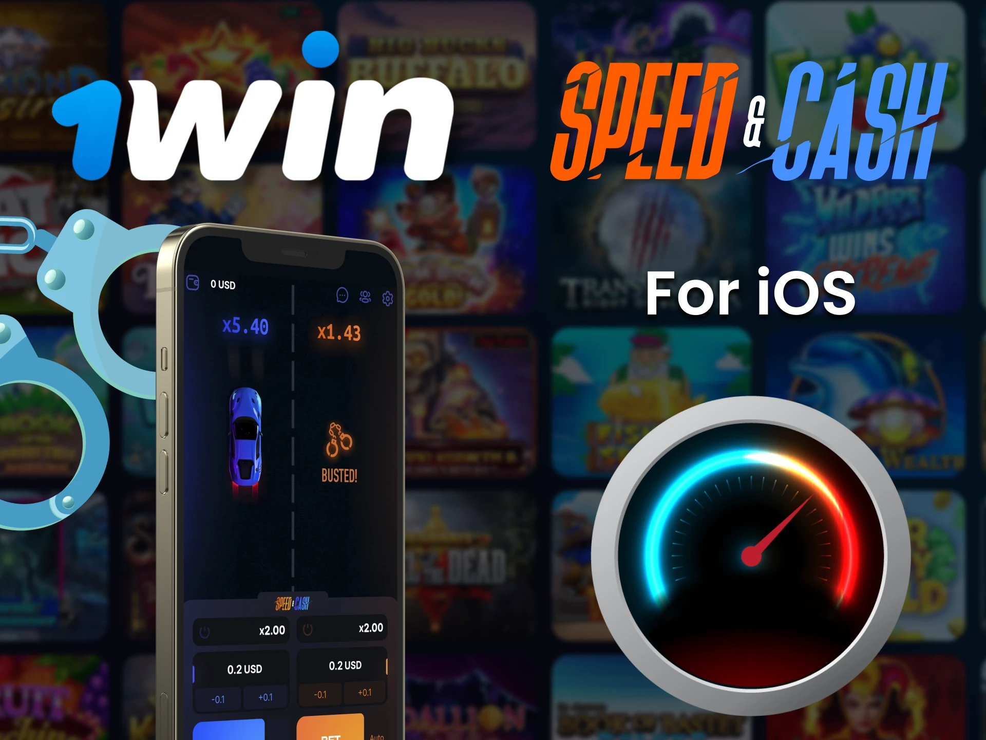 Play Speed & Cash with the 1Win app on your iOS device.