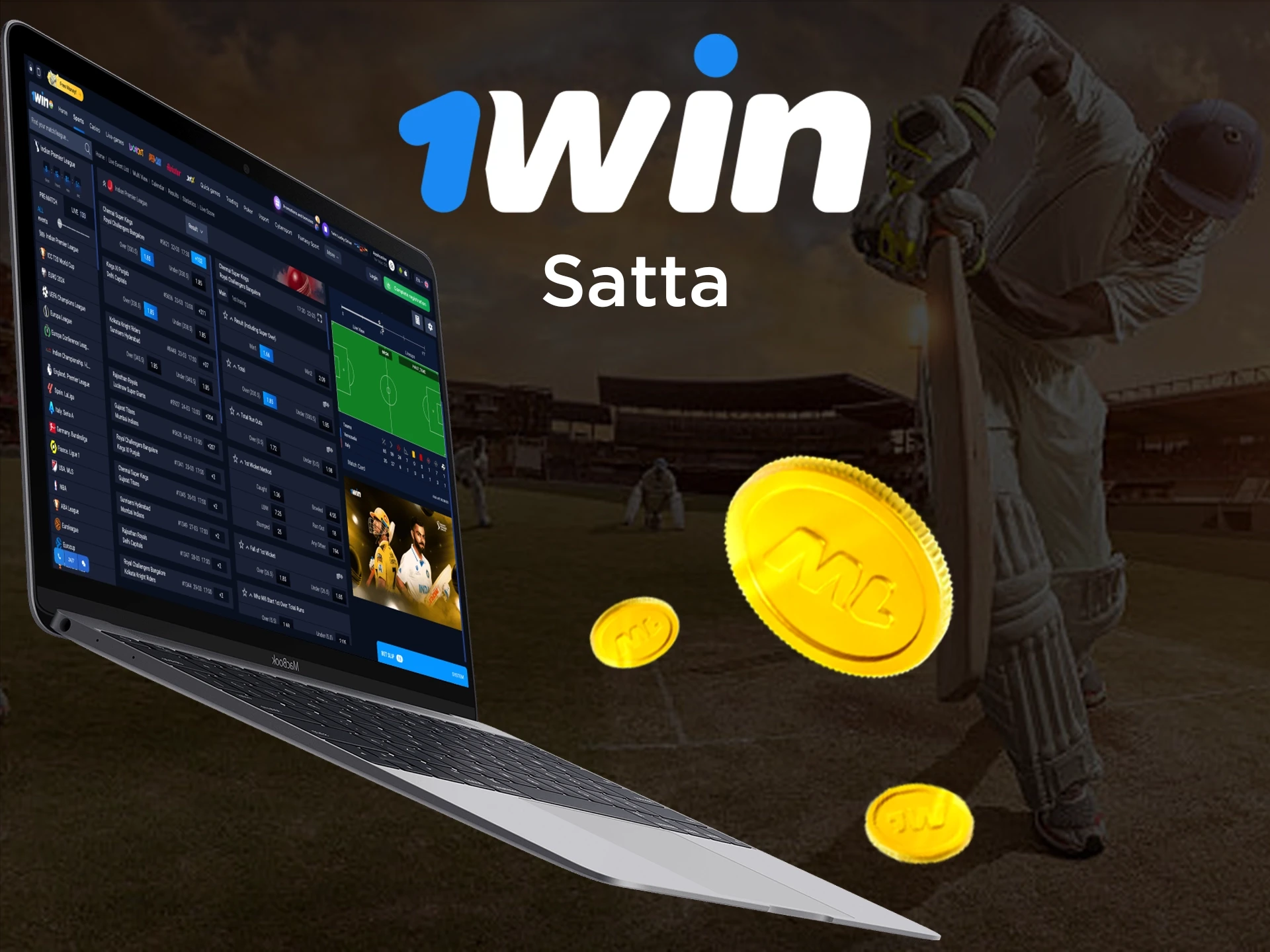 Make predictions on individual player scores with 1Win IPL 2024 Satta.