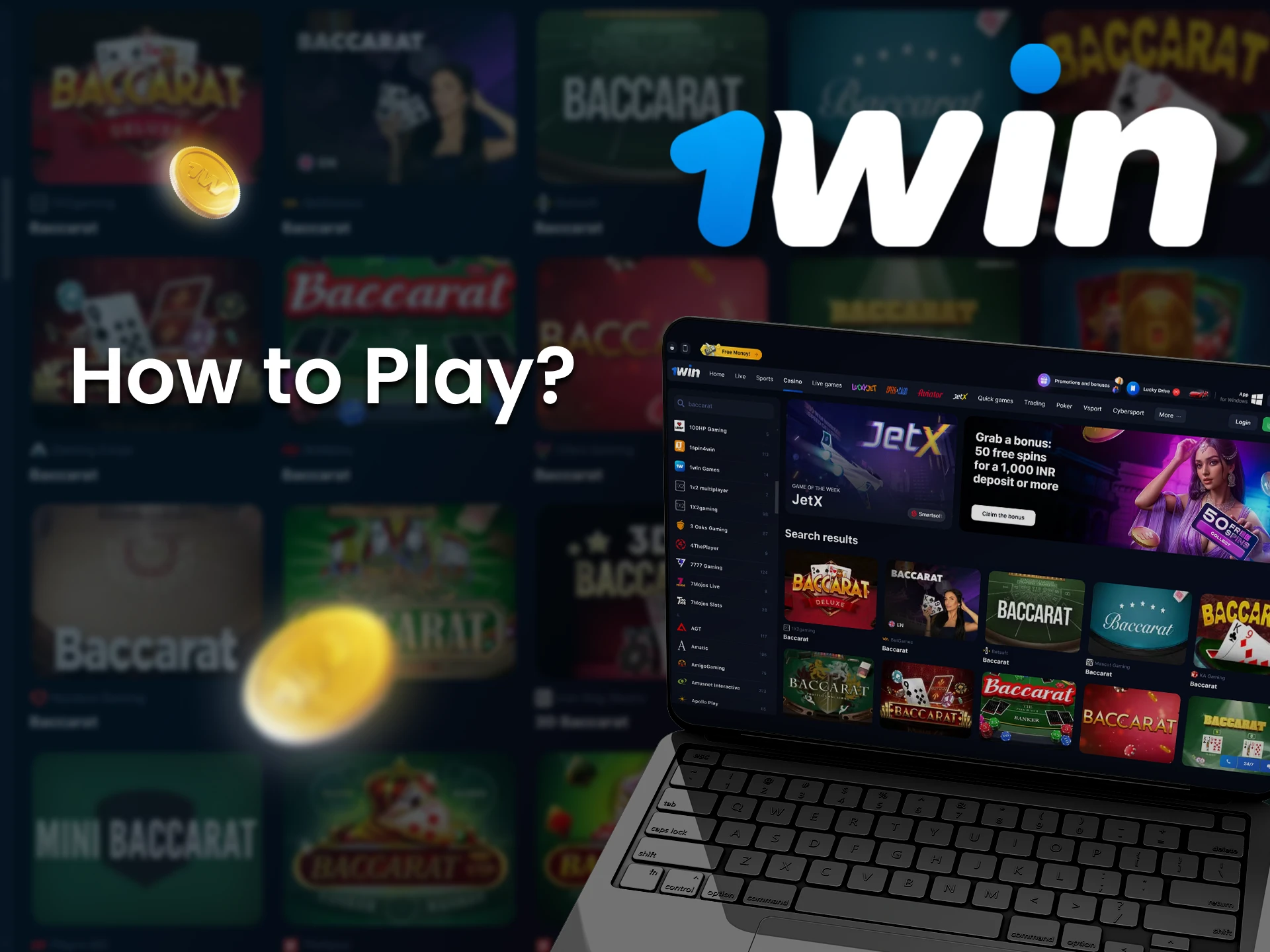 In the casino section from 1win you will find Baccarat.