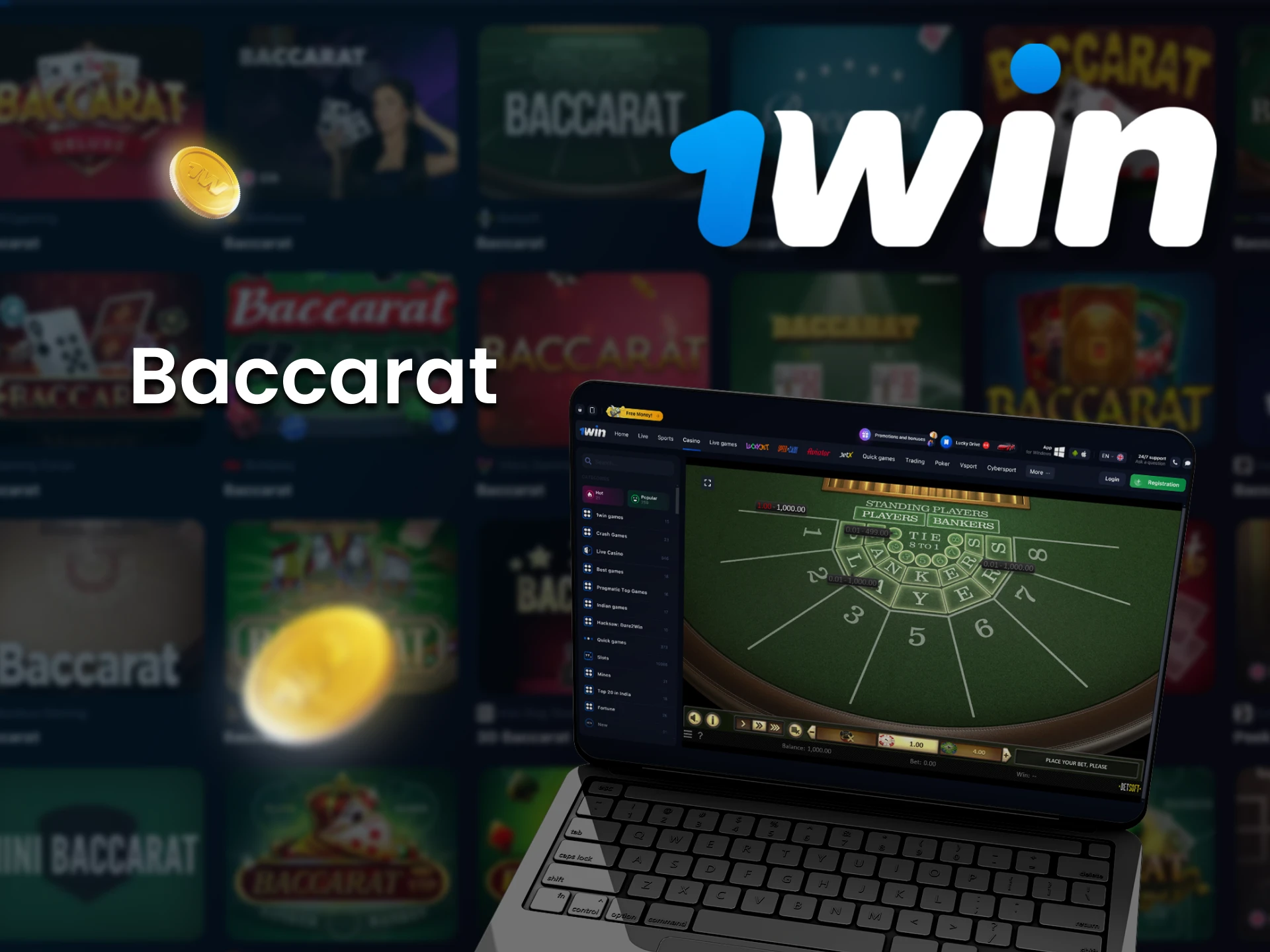 Play Baccarat with 1win.