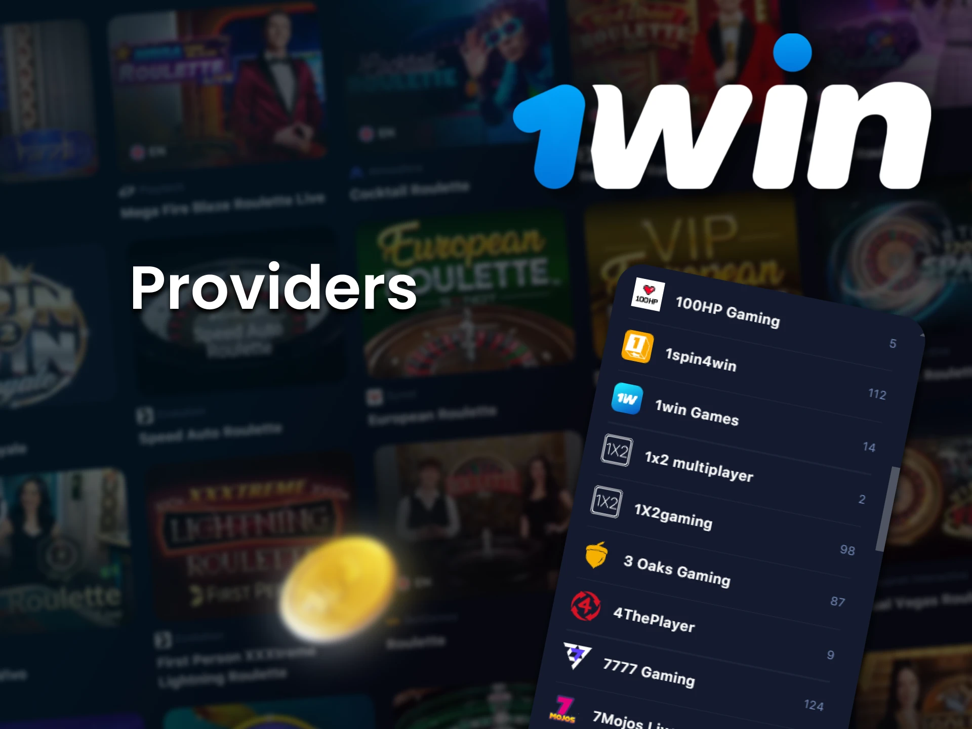 We will tell you which Roulette providers are available on 1win.